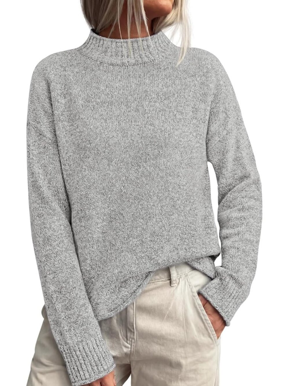 Trending Women's Ribbed Mock Neck Sweater for Fall 2026